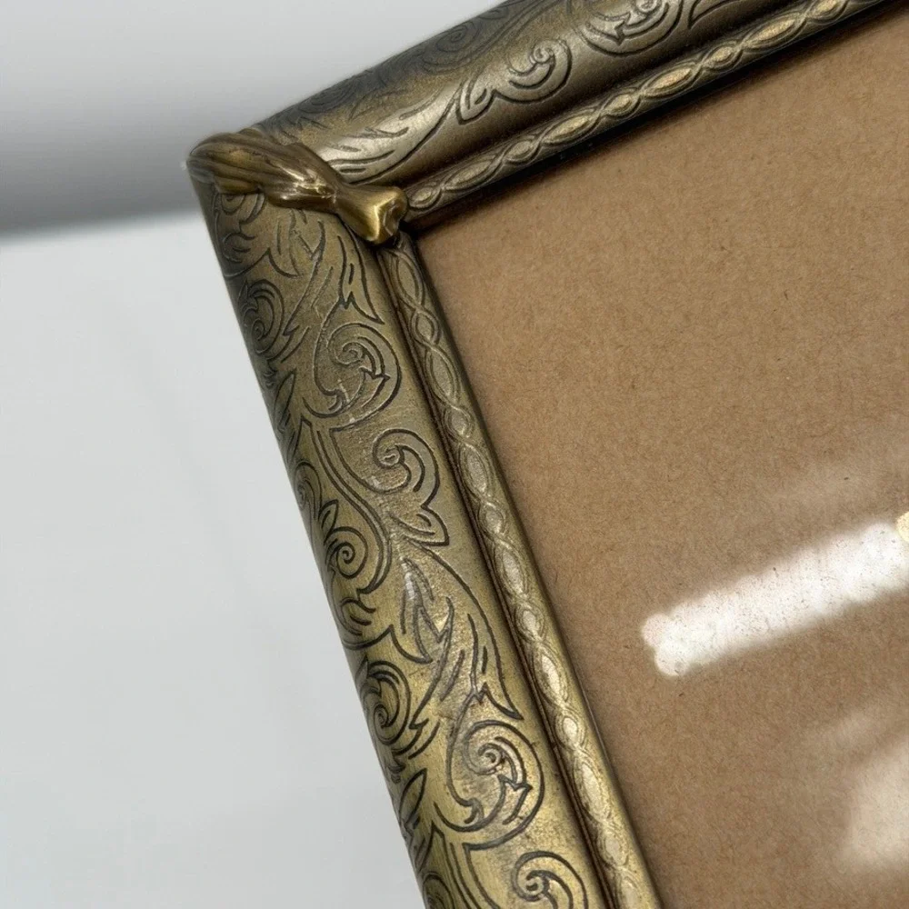 Picture Frame Ornate Gold Scroll Embossed Vintage Decor Filigree Baroque Elegant